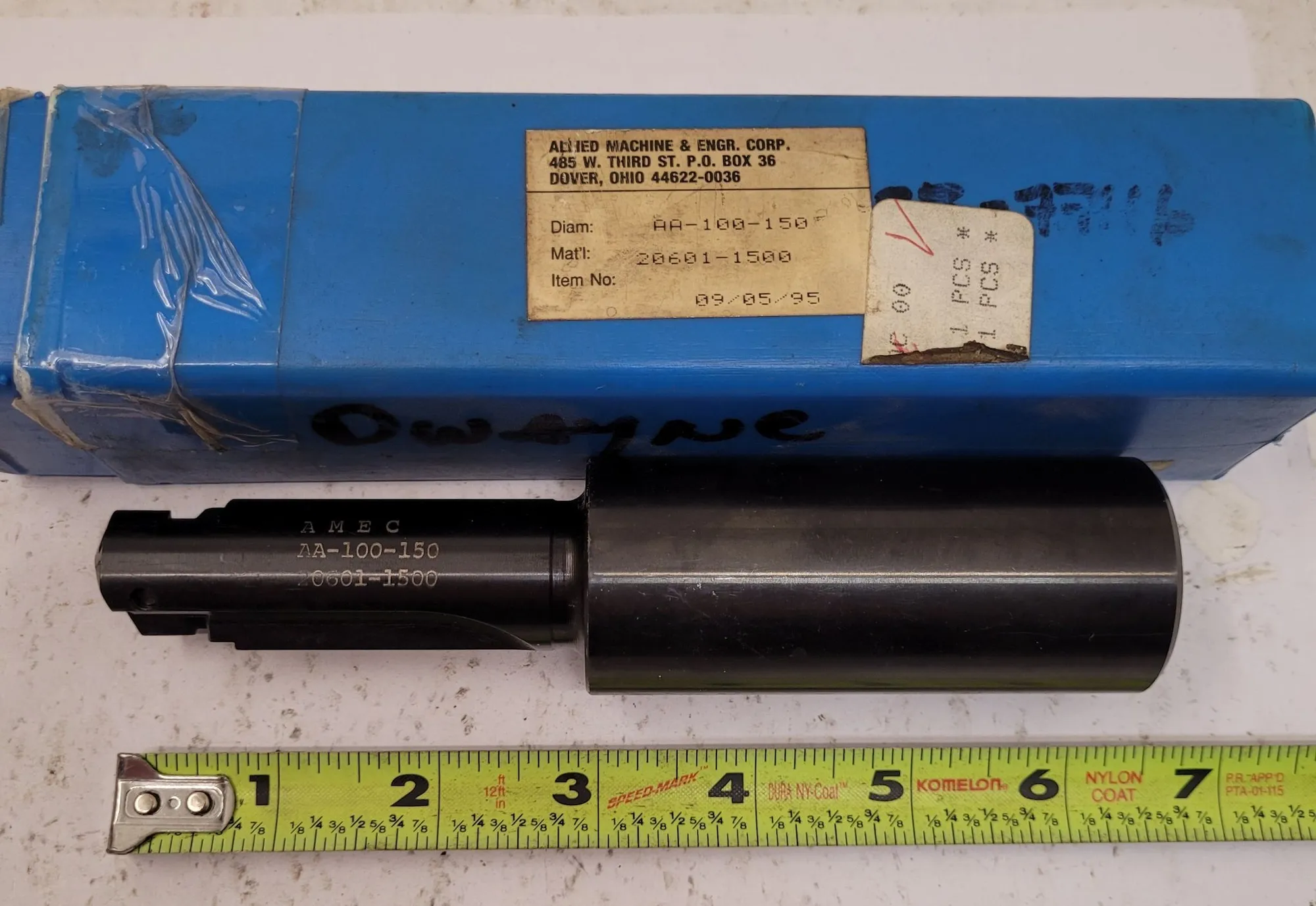 Allied Machine & Engineering #20601-1500, spade drill, AA-100-150, 1.5" shank, 6.5" OAL