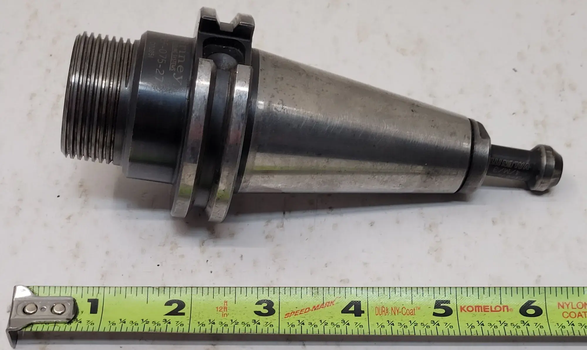Briney #V40BF-075-272, CAT 40 collet chuck, 20,000 RPM max, 6-1/8" OAL