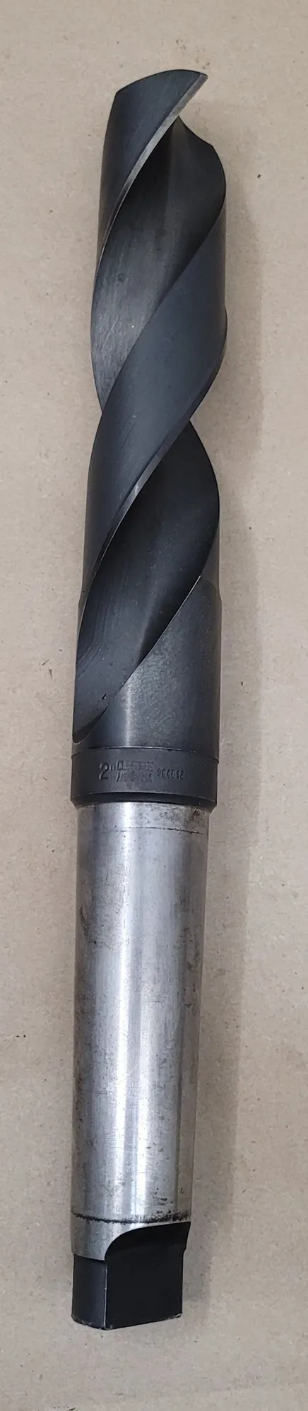 Cle-Forge #904612, 2" twist drill, 5MT taper shank, 17.5" OAL, 10" flute length, 2 flutes