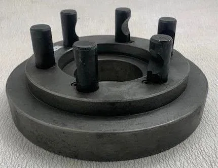 11" lathe face plate mount, D1-8 mount, 6 x 1" pins, 4" center hole