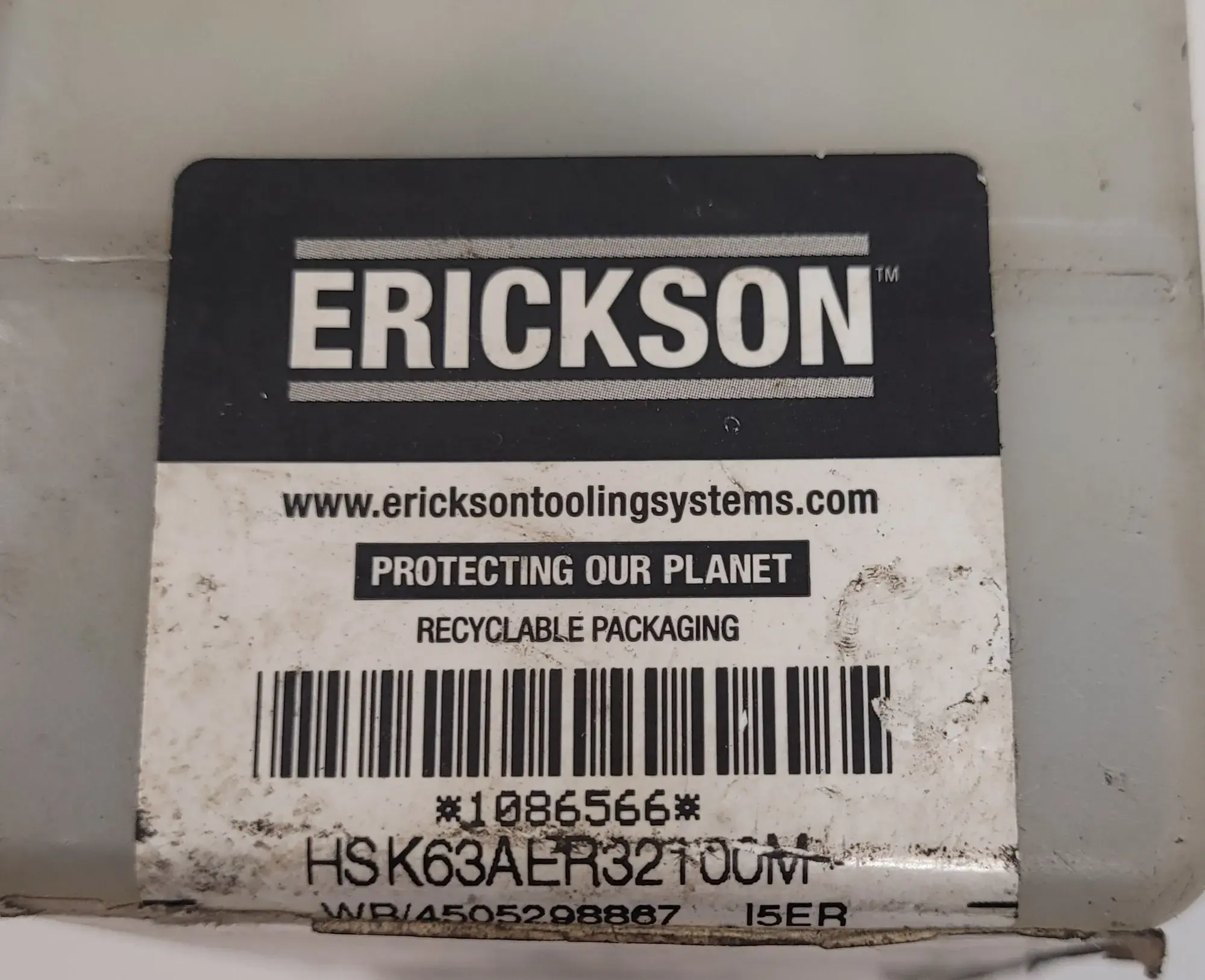 Erickson #HSK63AER32100M, HSK63A ER32 collet chuck, 100 mm gage length (2 available)