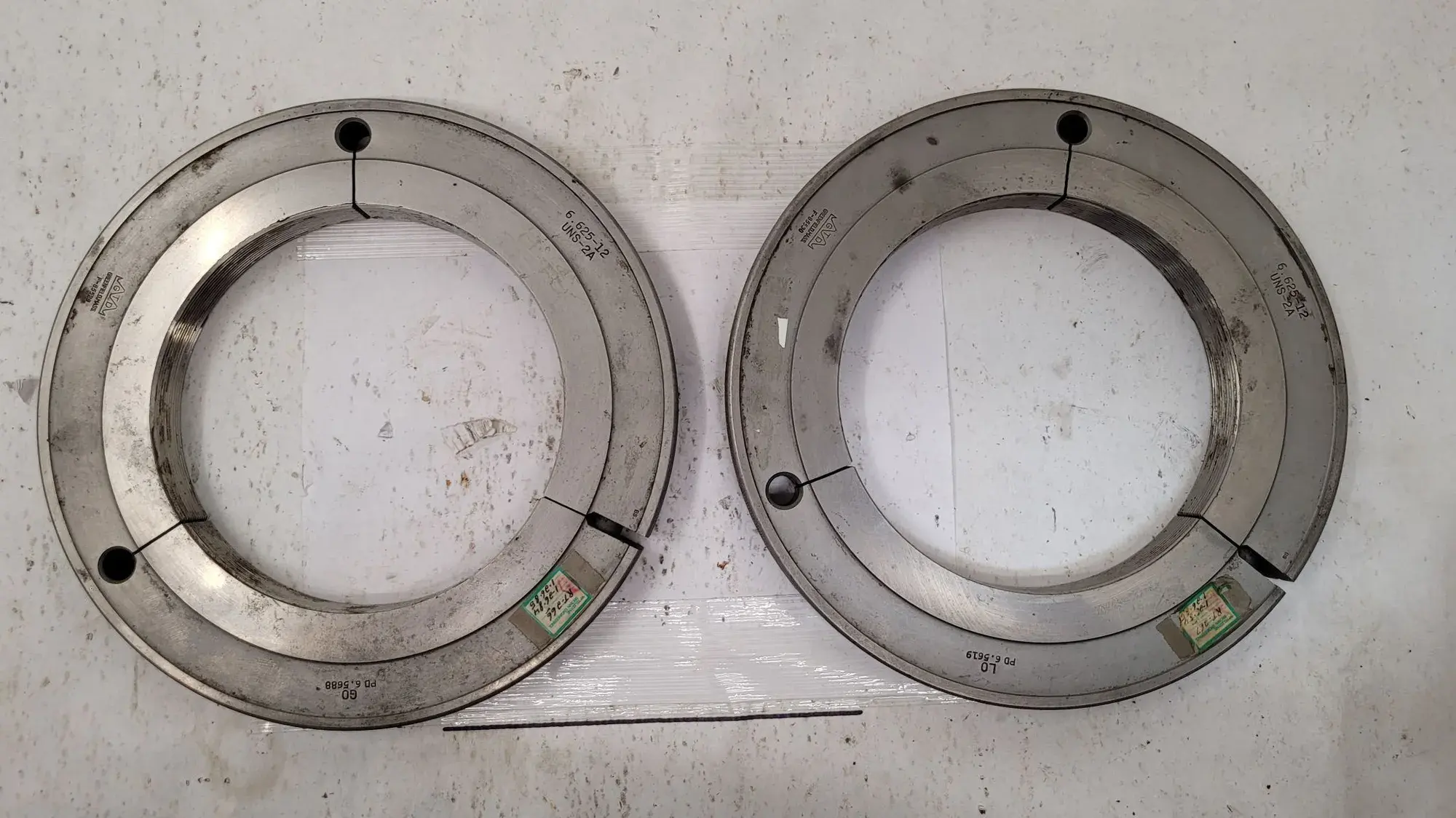 GTD, thread ring gage, 6.625-12, LOT of 2