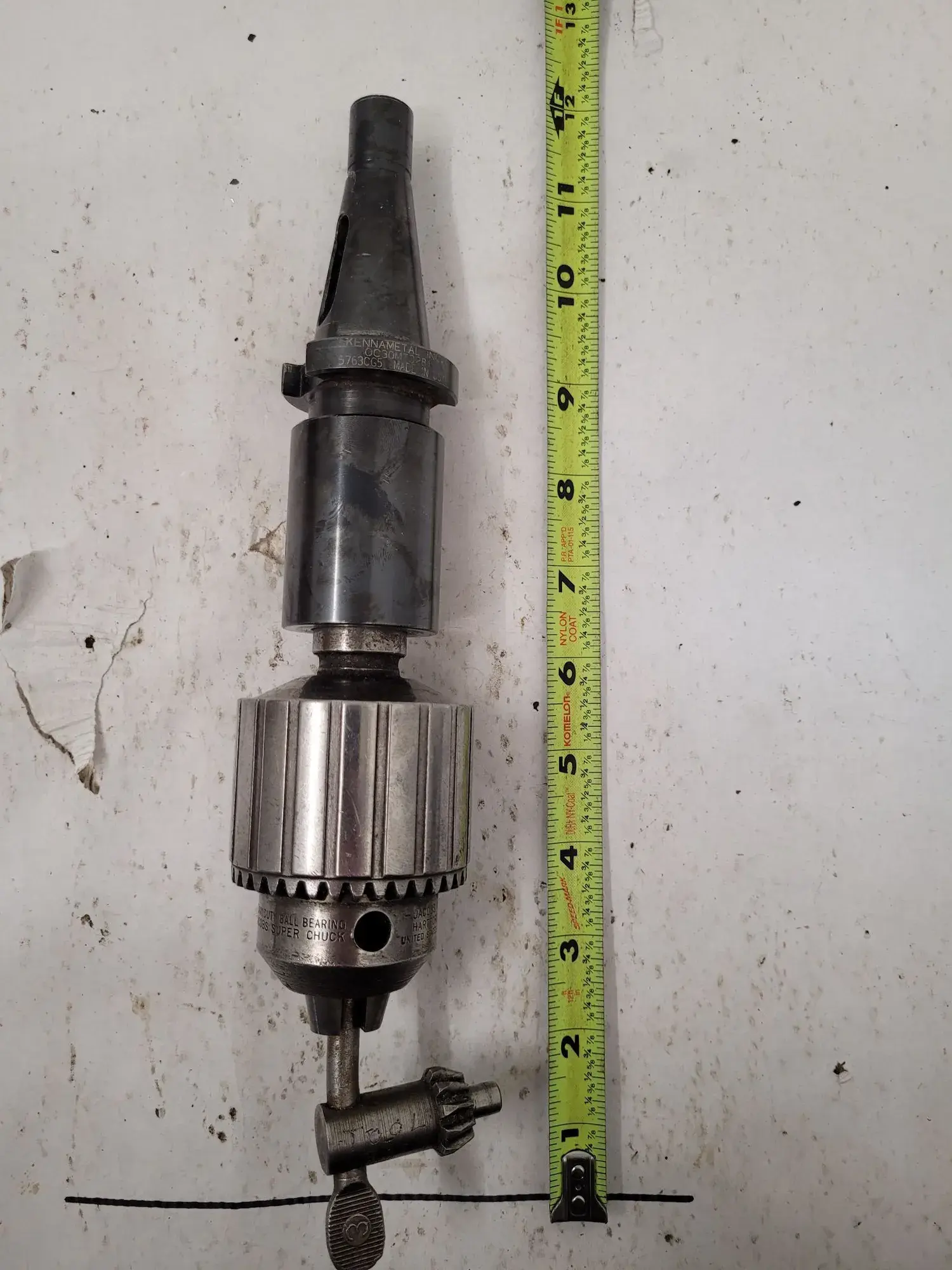 Jacobs #14N, super chuck, 0-1/2" capacity, w/3MT on BT30 holder