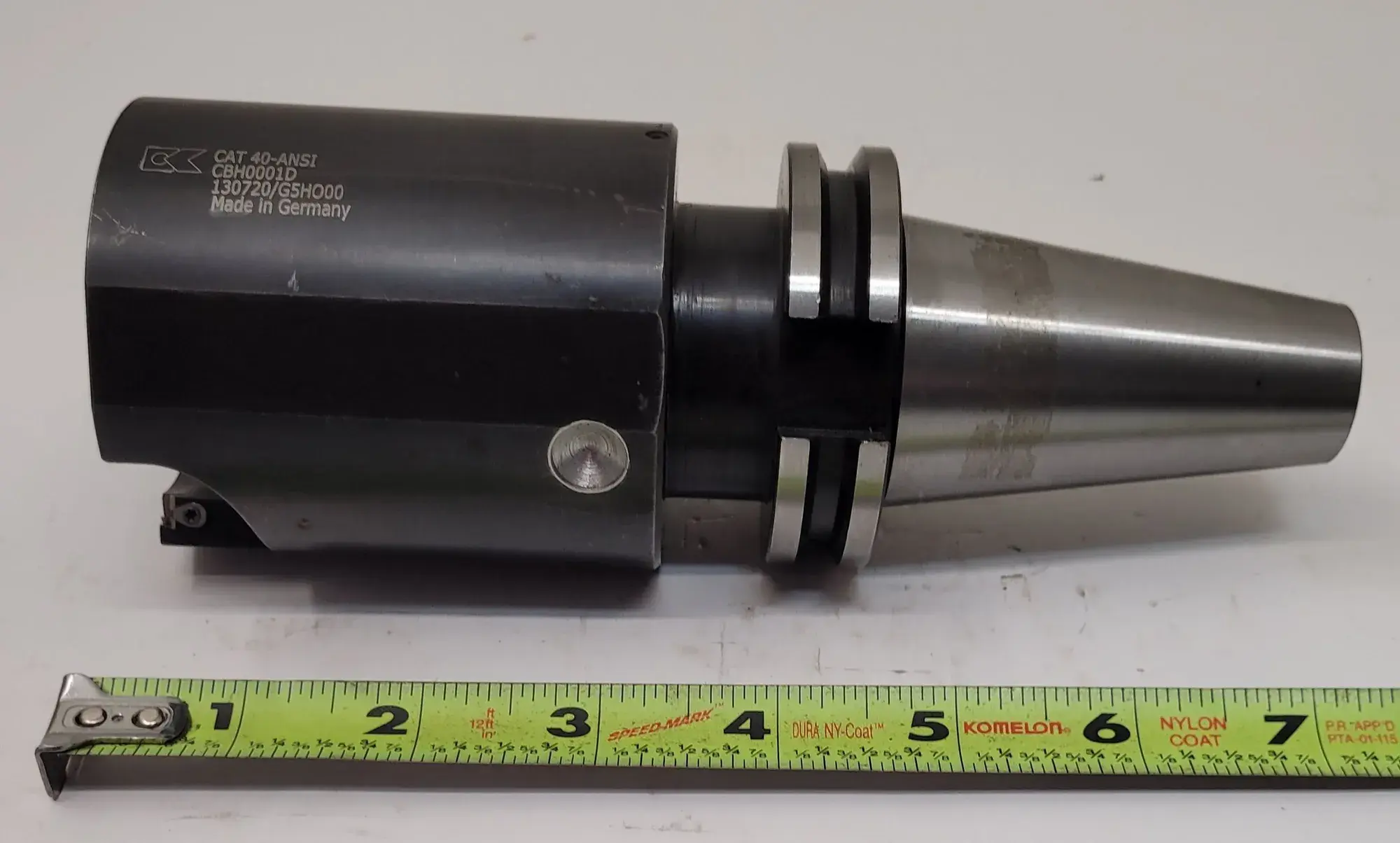 Kennametal #CBH0001D, CAT 40 ANSI tool holder, 7.25" OAL, 2.0" bore