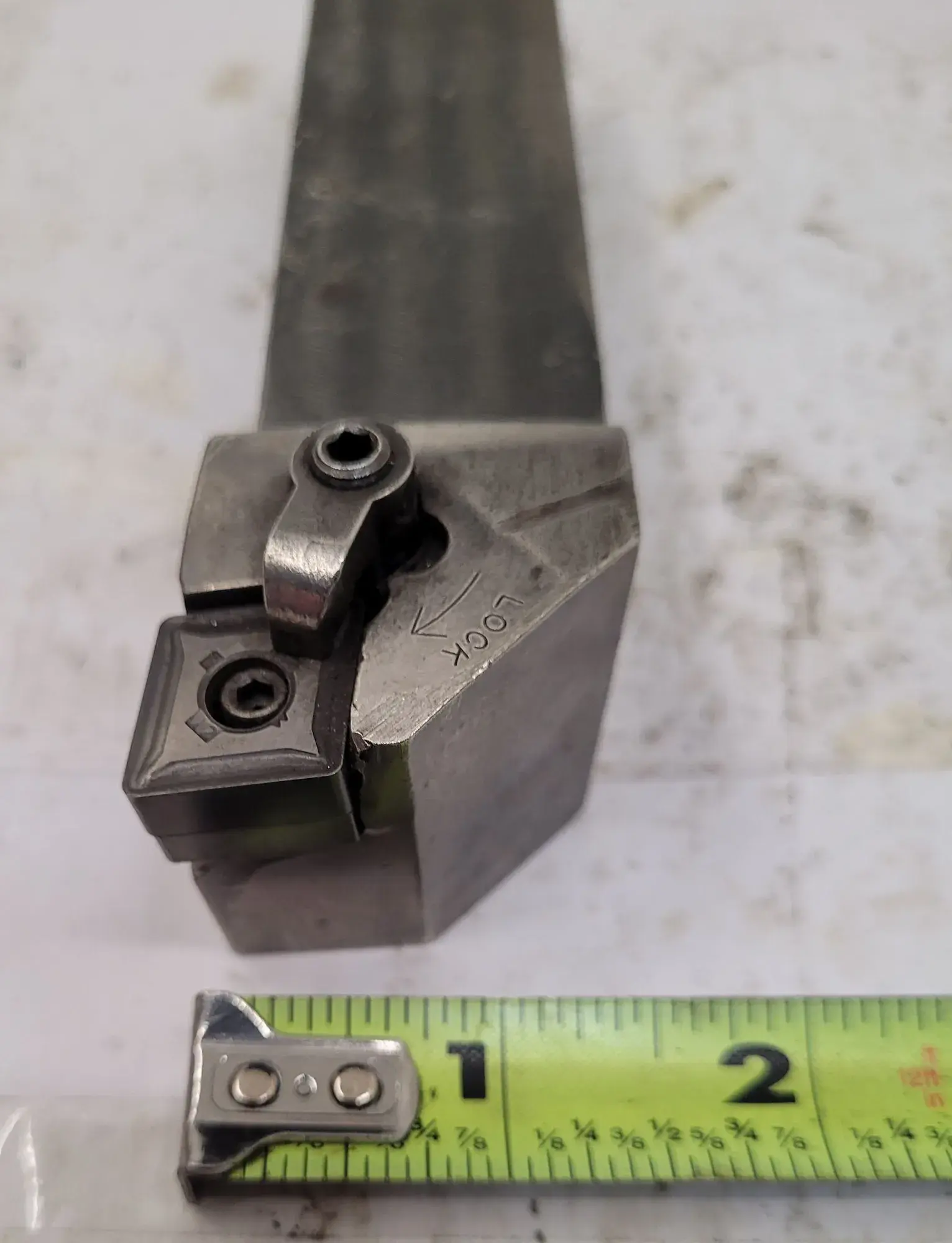 Kennametal #DCLNL-205D, tool holder, 1.25" shank, 6" long, for CN..543 insert