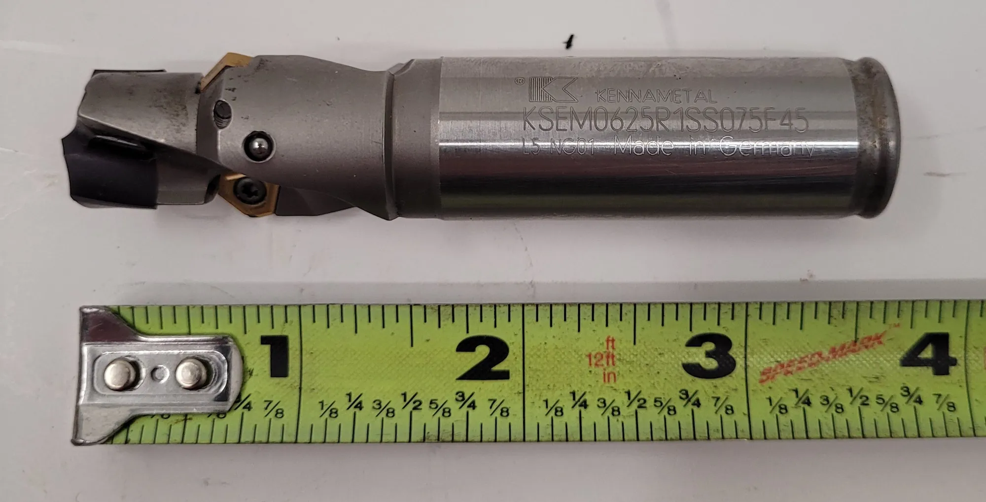 Kennametal #KSEM0625R1SS075F45, KSEM indexable drill, 5/8" cut diameter, 3/4" shank, coolant thru