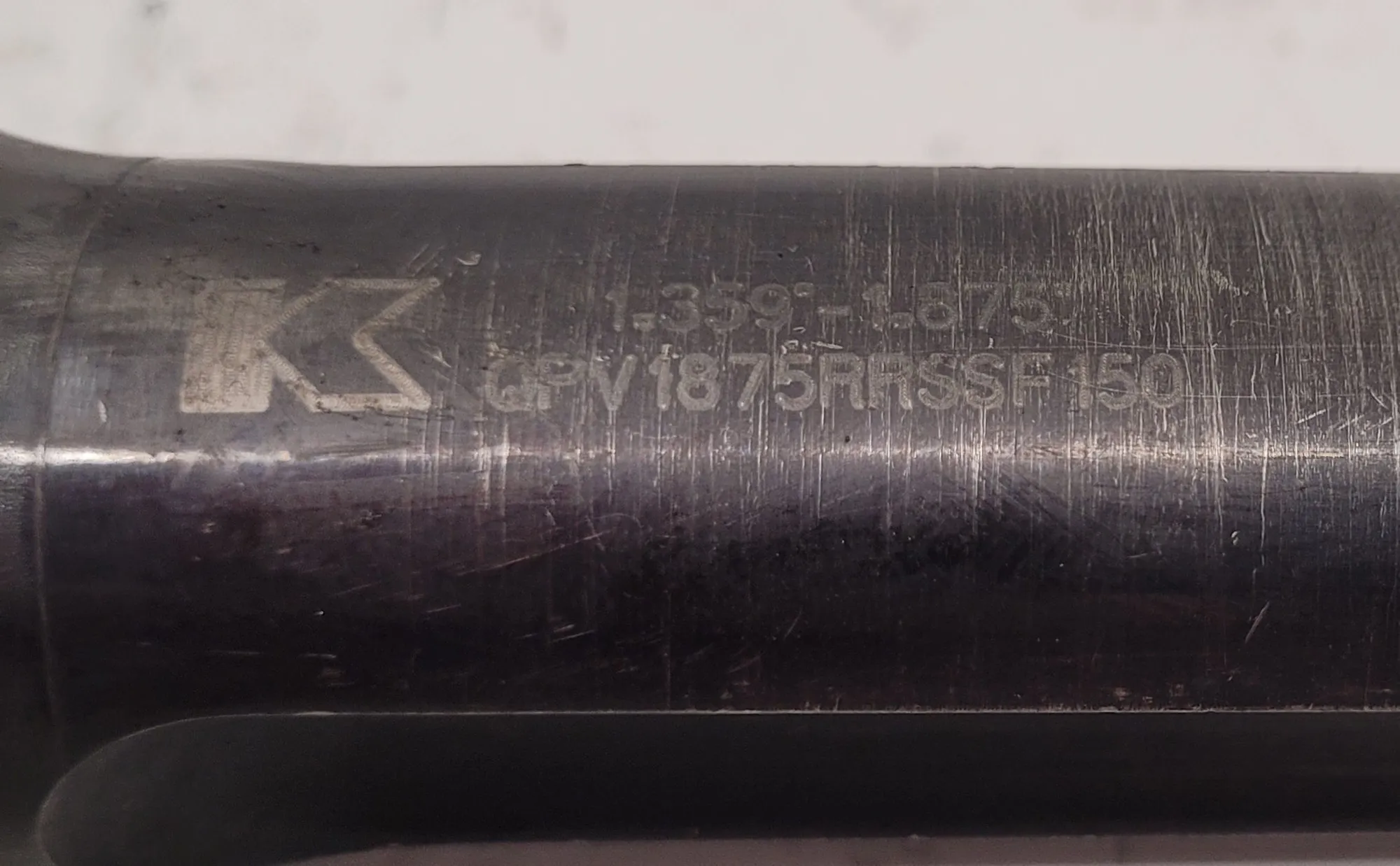 Kennametal #QPV1875RRSSF150, insert spade drill, 1.359" - 1.875" diameter, 1-1/2" shank, coolant thru