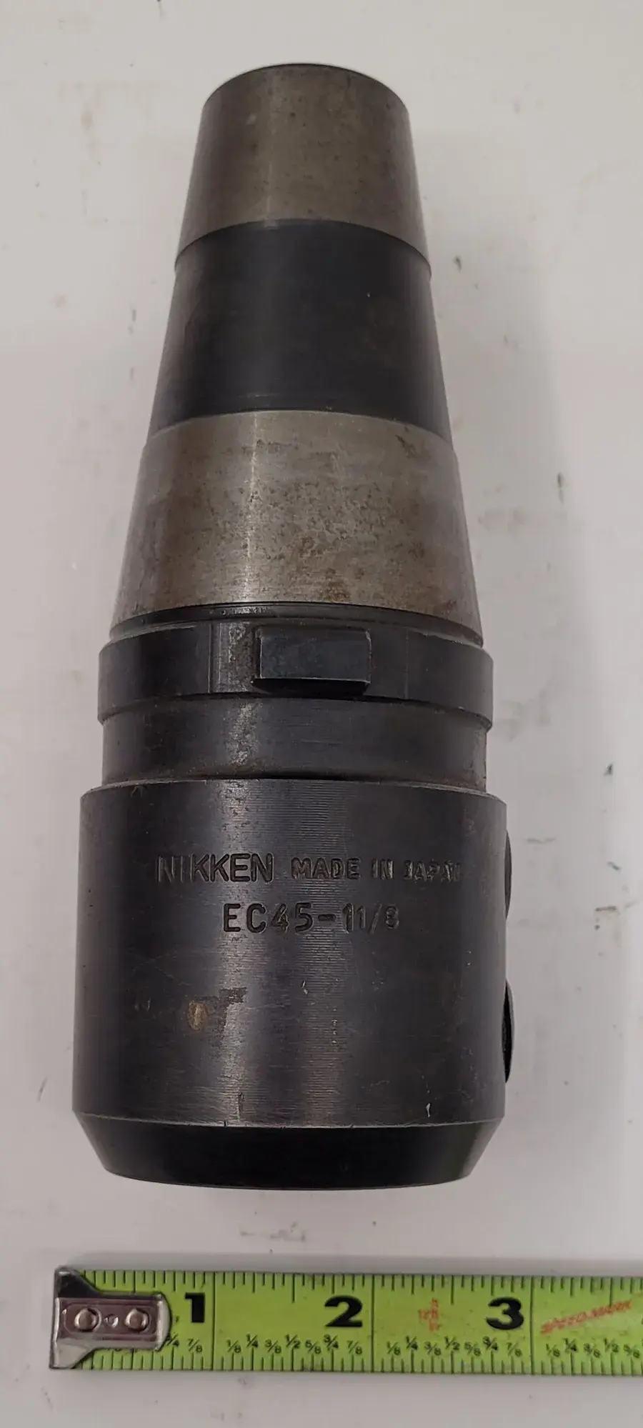 Nikken #EC45-1-1/8, CAT 45 end mill holder, 1-1/8" bore diameter, 6-1/2" OAL