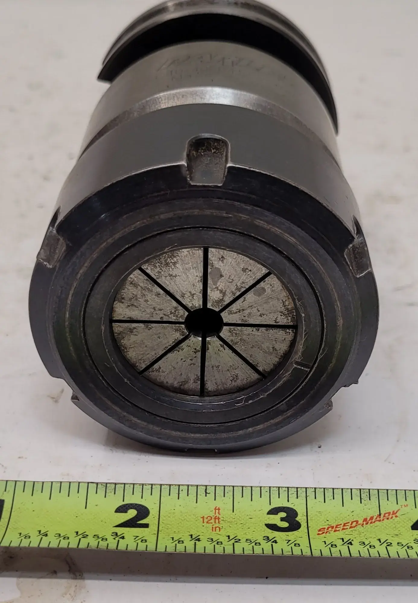 Parlec #C40-40ER412, CAT 40 collet chuck, 4.0" gage length, 6.75" OAL, 2.5" body diameter