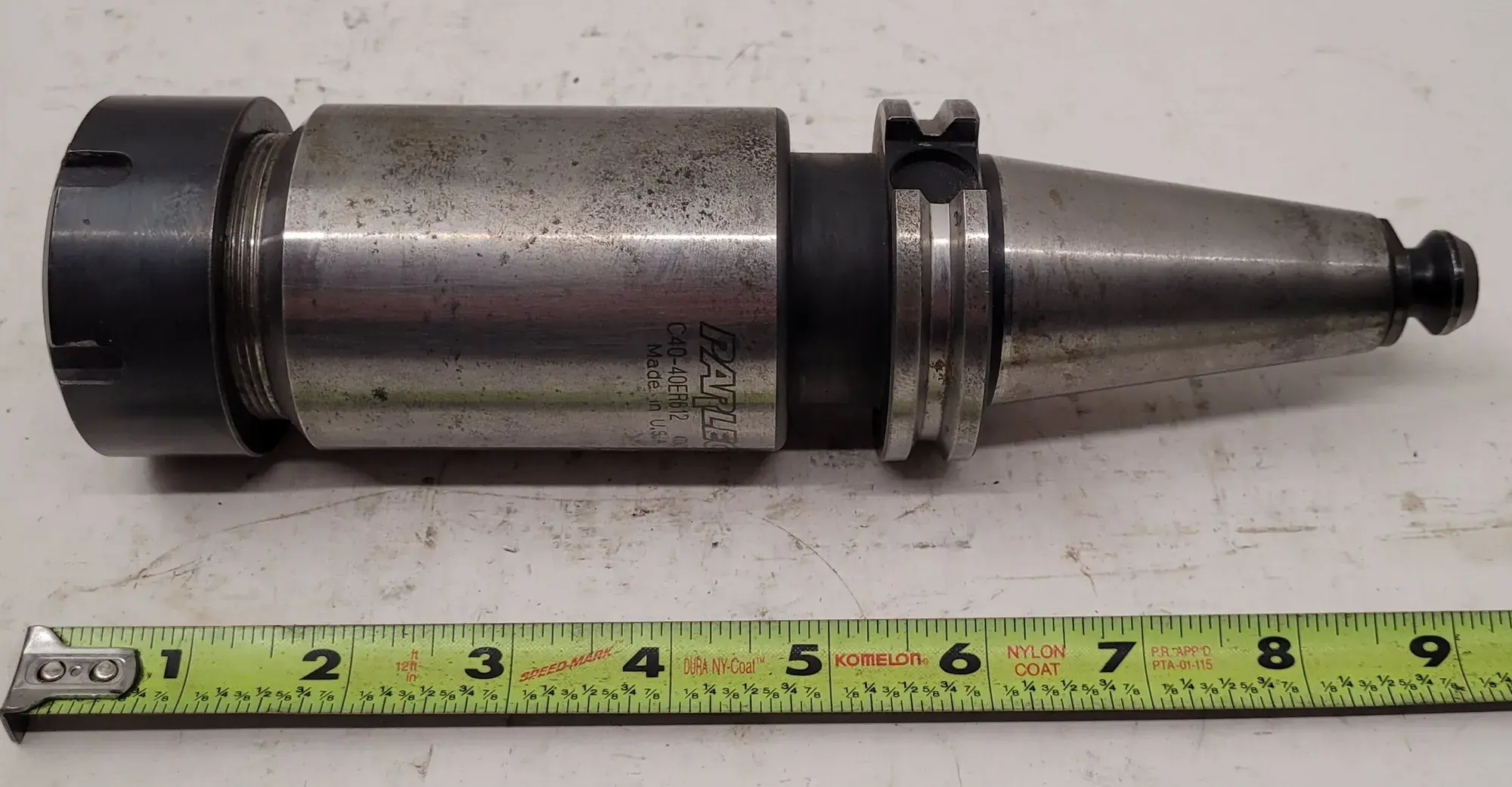 Parlec #C40-40ER612, CAT 40 ER40 collet chuck, 6.12" projection