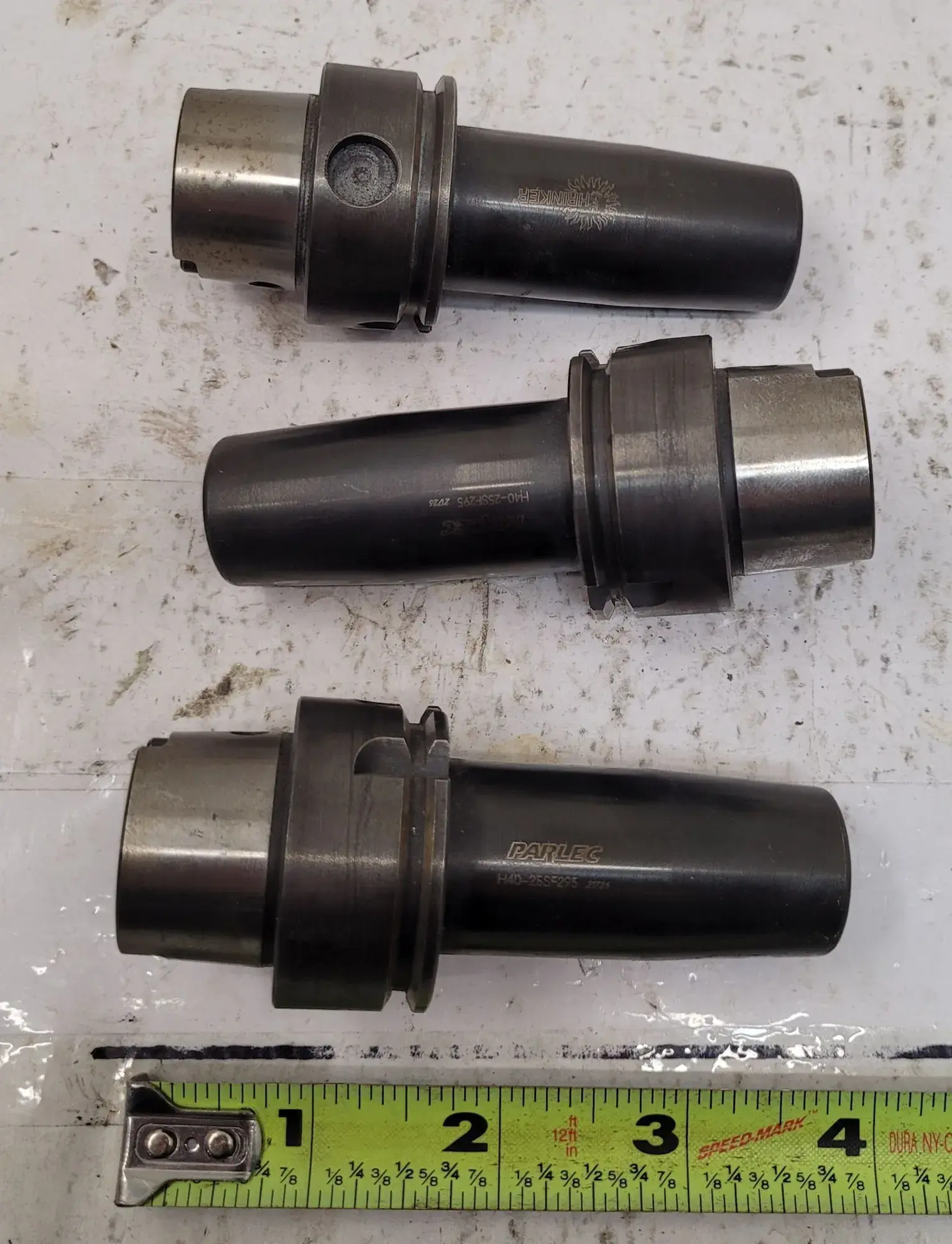Parlec #H40-25SF295, HSK40A shrink fit chuck, 1/4" hole diameter, 4.0" OAL