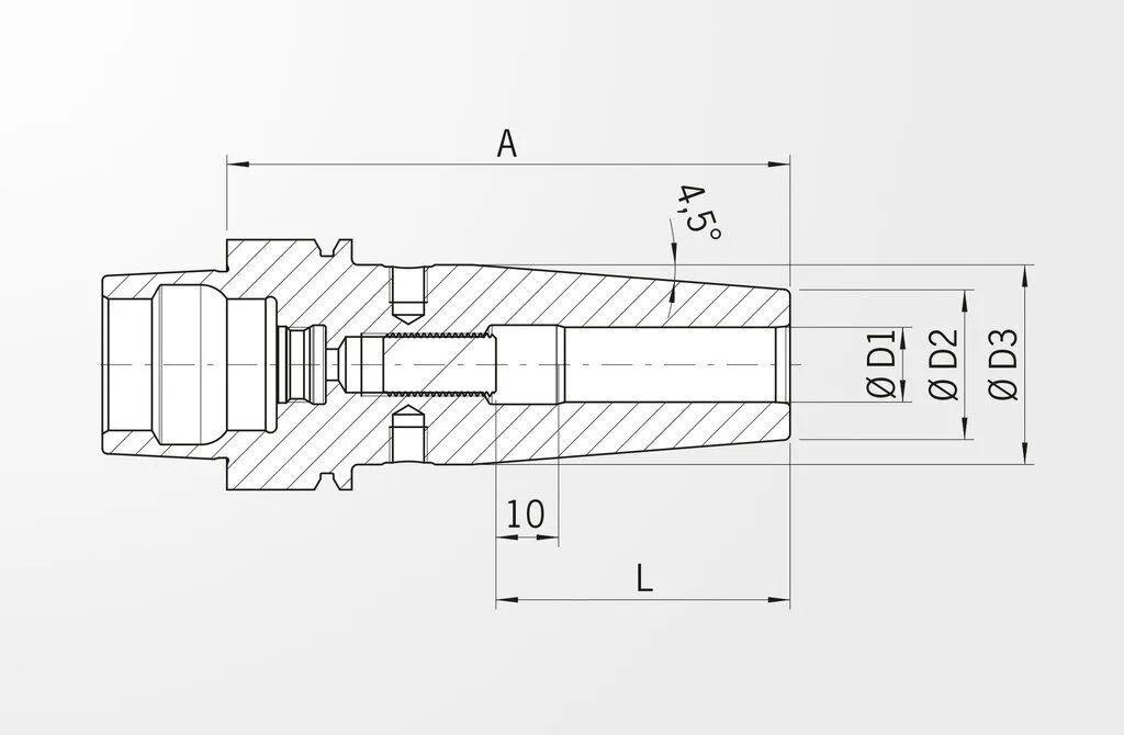 Parlec, HSK40A H40 shrink fit tool holder, .75" clamping diameter, w/Daishowa Seiki cutter