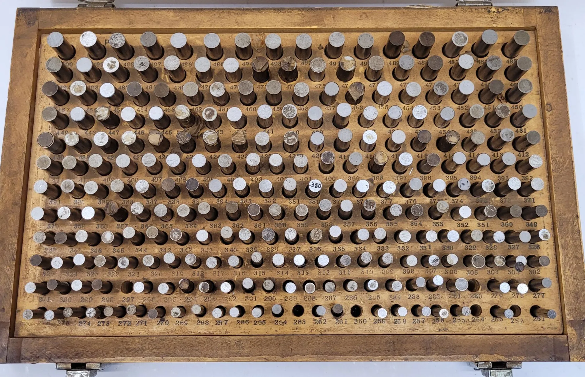 Phase 2 #P-2, minus plug gage set, .251" - .500" range