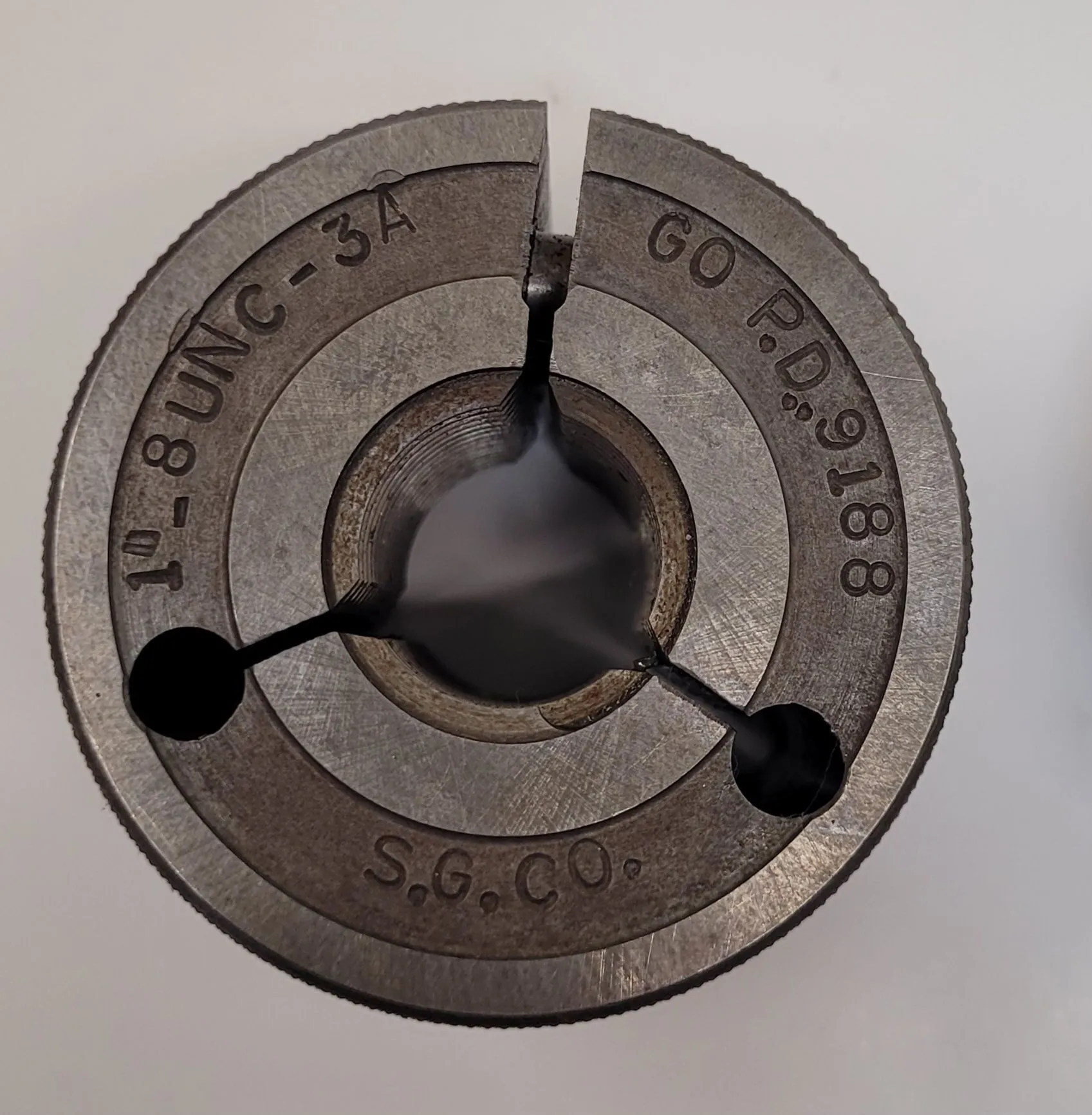 S.G., thread ring gauges, LOT of 2, 5/8-11 UNC-3A, 1-8 UNC-3A