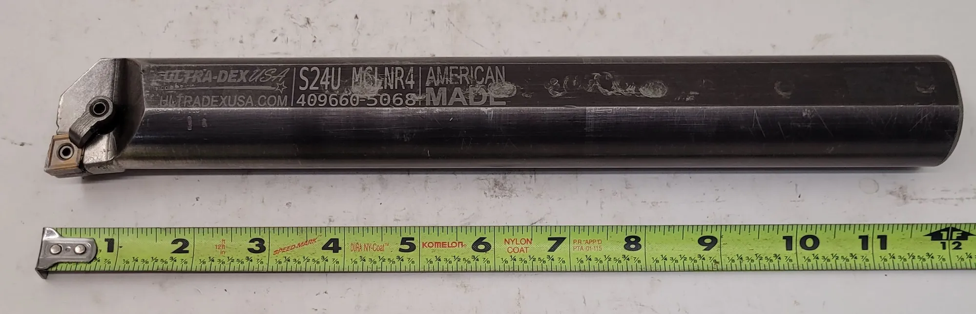 Ultra-Dex #S24U MCLNR4, indexable boring bar, 1.500" shank, 12.000" OAL, right hand, CNMG 432 insert