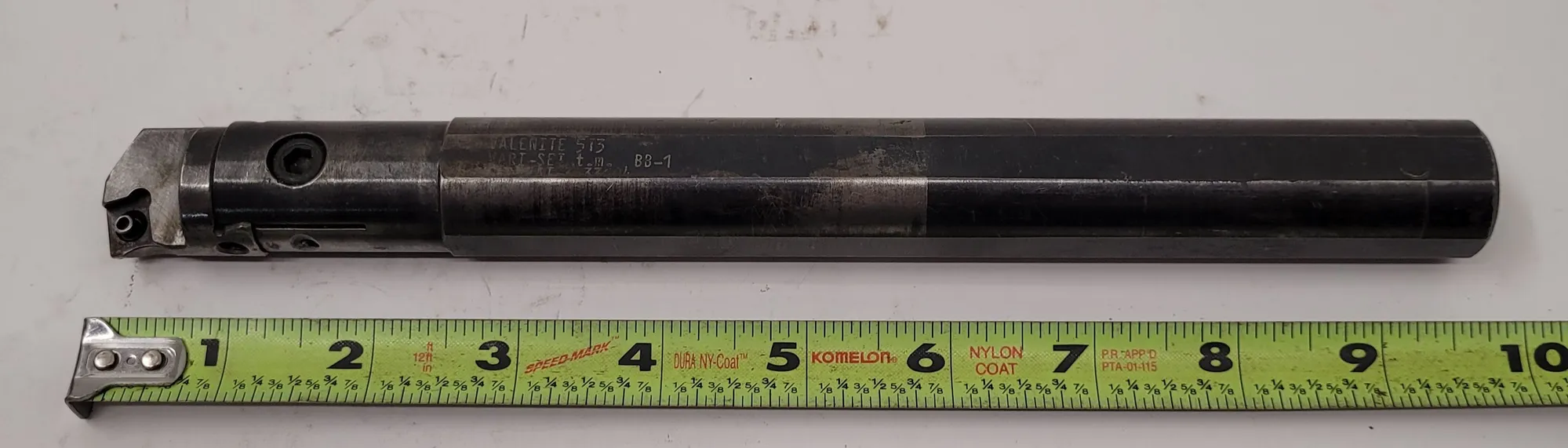 Valenite #5T3, Mart-Set T.M. BB-1 indexable insert boring bar, 1" shank diameter, 10" OAL