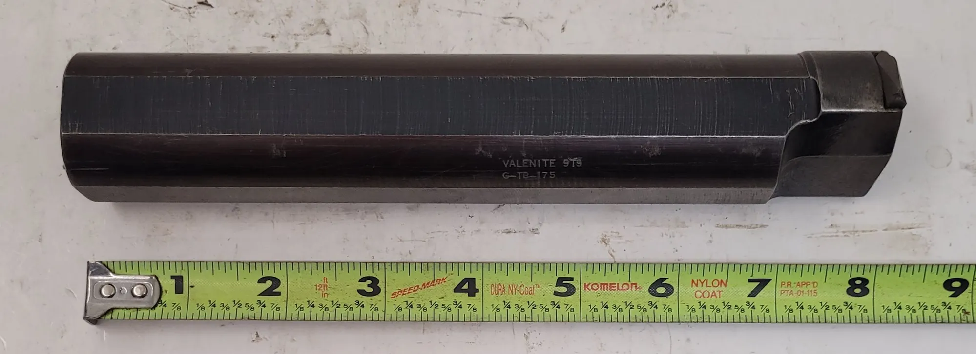 Valenite #9T9 G-TB-175, boring bar, 1.5" shank, w/indexable threading insert