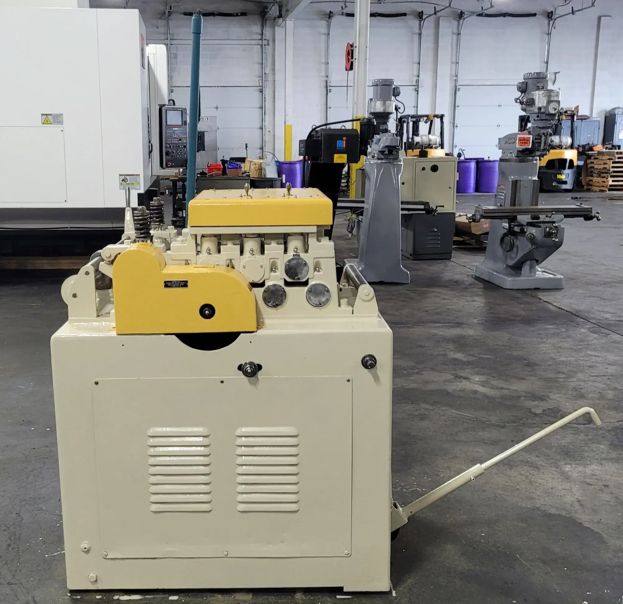 12" Littell #412-7PD, powered straightener, 7 rolls, 3-1/8" roll diameter, entry pinch rolls, jog forward &