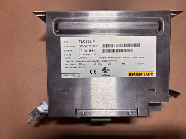 Berger Lahr #TLC632-F, AC servo drive, Twin Line series, 1.5 KW, 3 Amp, 230/400/480 Volts, 3 phase