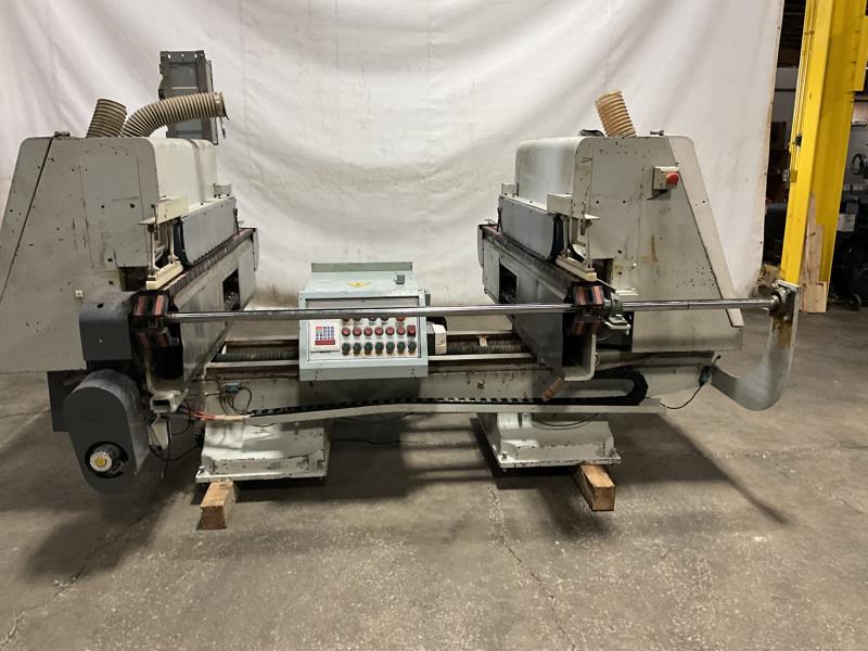 Cam-Wood #SET-46TS-SHCX, double end tenoner, 6-head, 48" working capacity, 4" max. opening, 24" load area