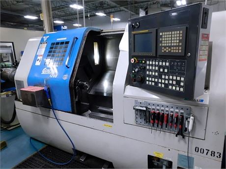 Ikegai #Genesis-1208, CNC lathe, 21.8" swing, 10.2" diameter x 18" L, 8" chuck, 2" bar, 20 HP, 5000 RPM, 12