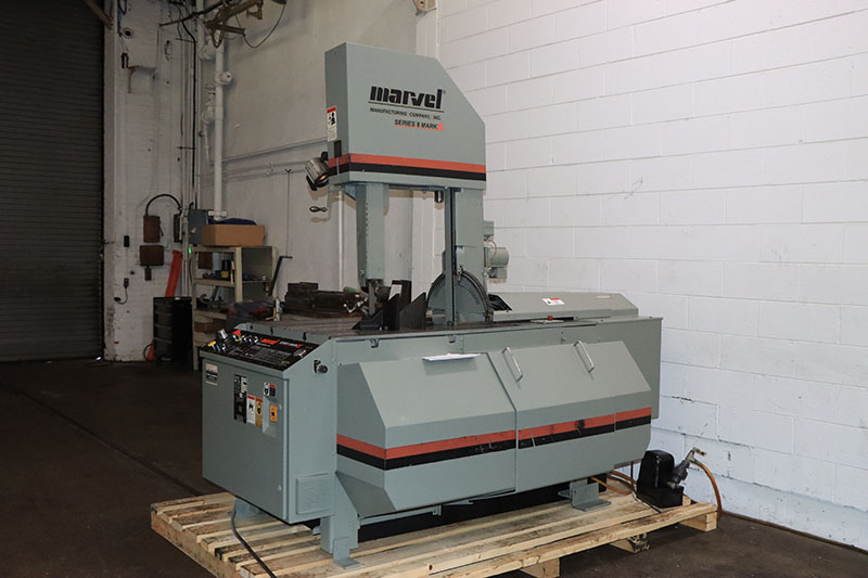 18" x 22" Marvel #Series-8-Mark-III, tilt frame vertical band saw, 0-60° power tilt, 15' 4" x 1-1/4" blade