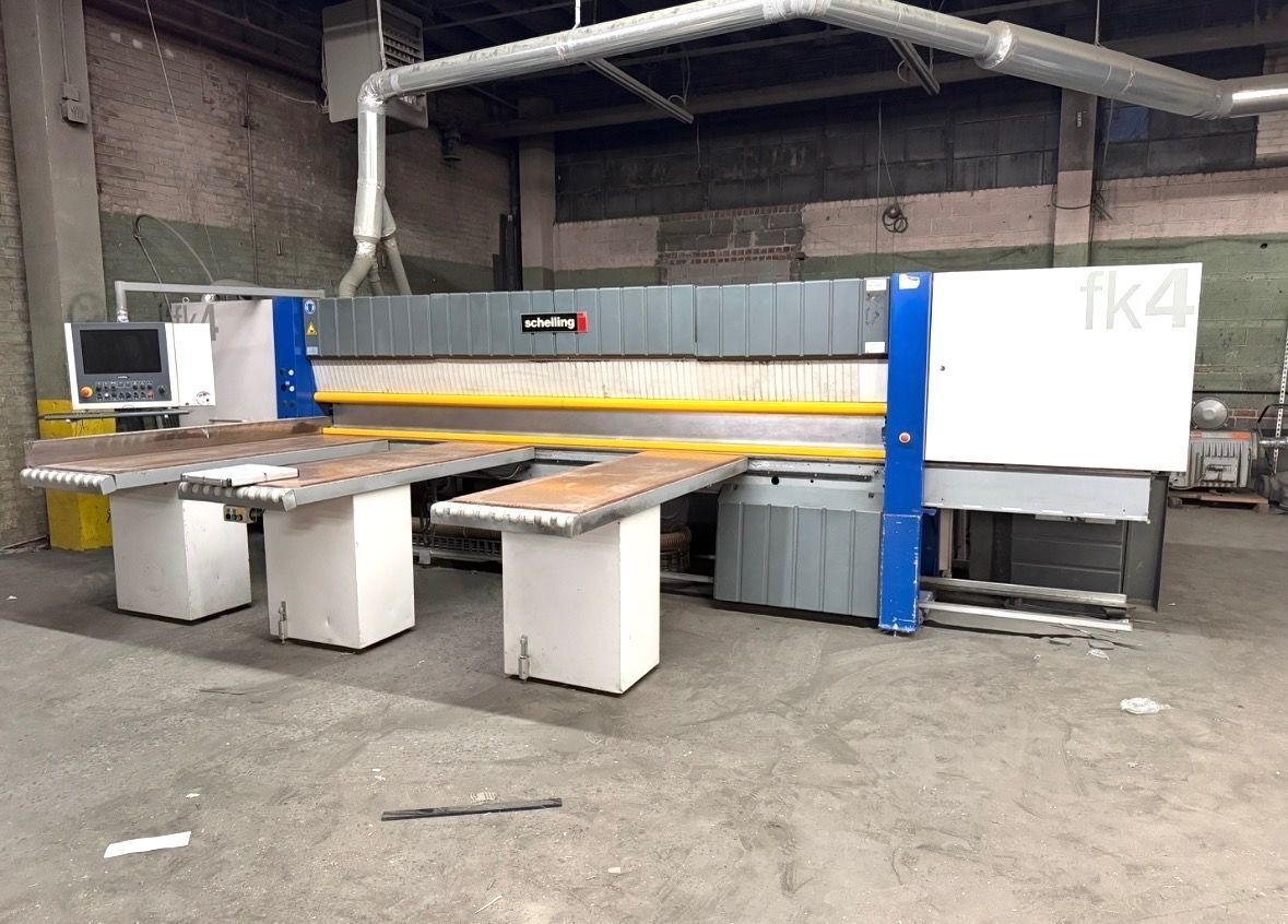 Schelling #FK4-420, CNC panel saw, 169.3" cutting length/width, 3.15" material thickness, 28.5 HP, 2015
