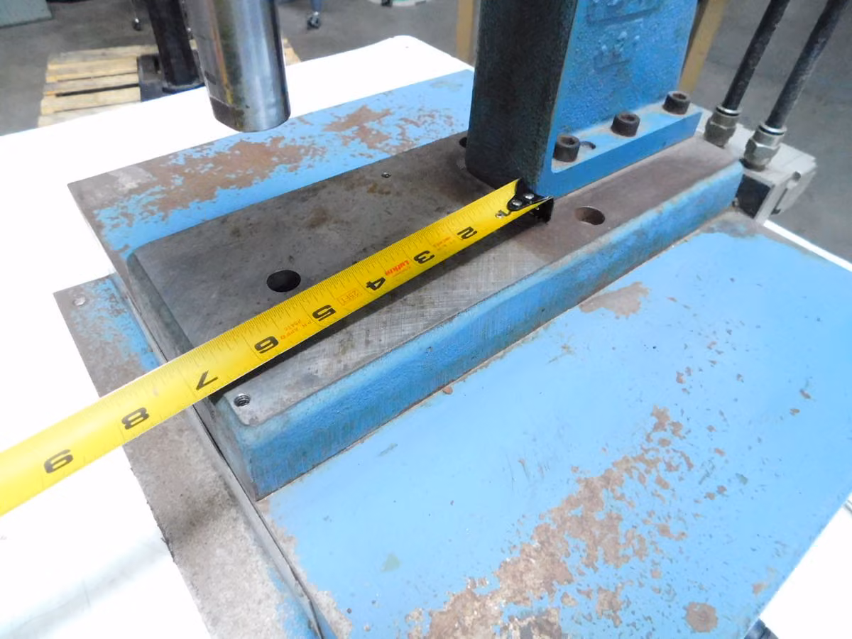 3/4 Ton, JT & M #A-3151, Pneumatic Arbor Press, 4-1/2" Bore, 3" Stroke, Double End