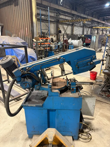9.8" Jaespa #W220DG, Horizontal Miter Band Saw, 8-11/16" x 8-11/16" Square Capacity, 600 V., 3 Ph., 60 Hz.
