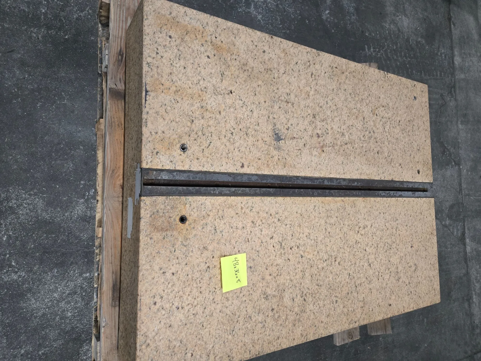 4 8" x 36" x 8" Starrett Crystal Pink, Granite Surface Plate, Grade A