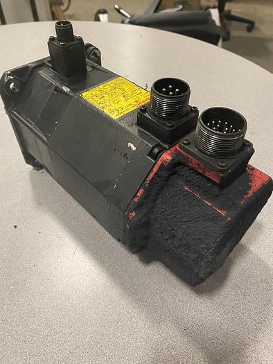 1.4 kW Fanuc #A06B-0162-B675, Alpha M6/3000 AC Servo Motor, 3000 RPM, 144 Volts, 6 Amp, 3 phase, Brake
