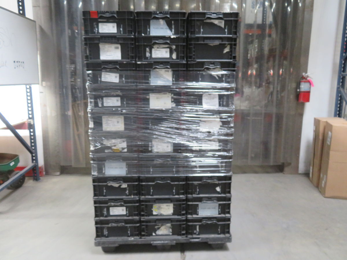 Orbis Stakpak #NX02415-7, Modular Straight Wall Containers, 24" x 15" x 5", LOT of 60