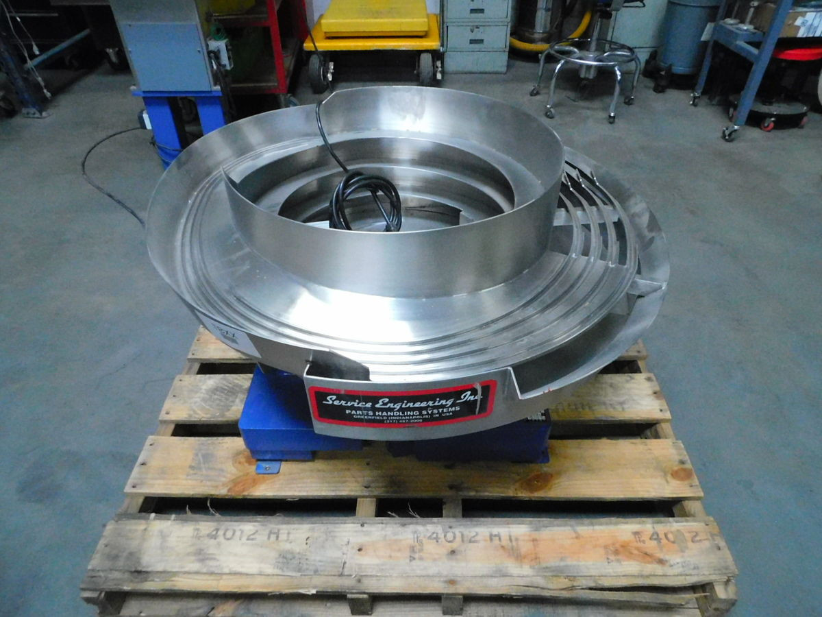 Vibratory Bowl Feeder, Service Engineering #24277-1-3, 24" diameter, 120 V., 1 Ph.