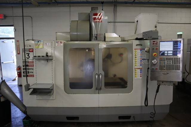 Haas #VF-3SS, CNC vertical machining center, 24 automatic tool changer, 40" X, 20" Y, 25" Z, 12,000 RPM, CAT