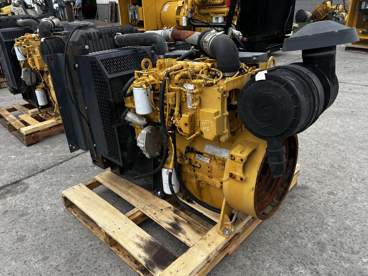 130 HP Caterpillar #C4.4, Industrial Diesel Engine Power Unit, radiator & air cleaner, 11-1/2" flywheel