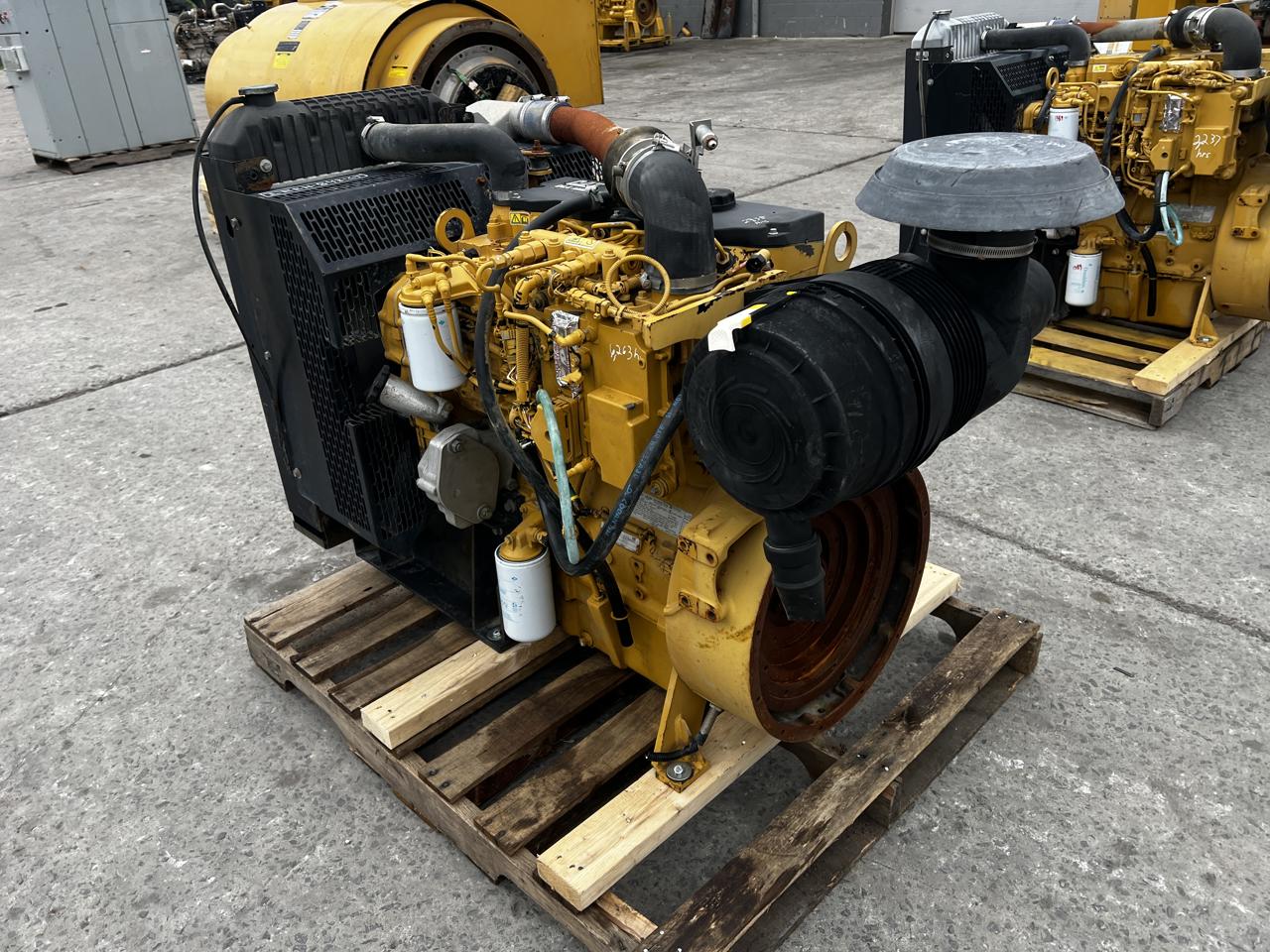 130 HP Caterpillar #C4.4, Industrial Diesel Engine Power Unit, radiator & air cleaner, 11-1/2" flywheel