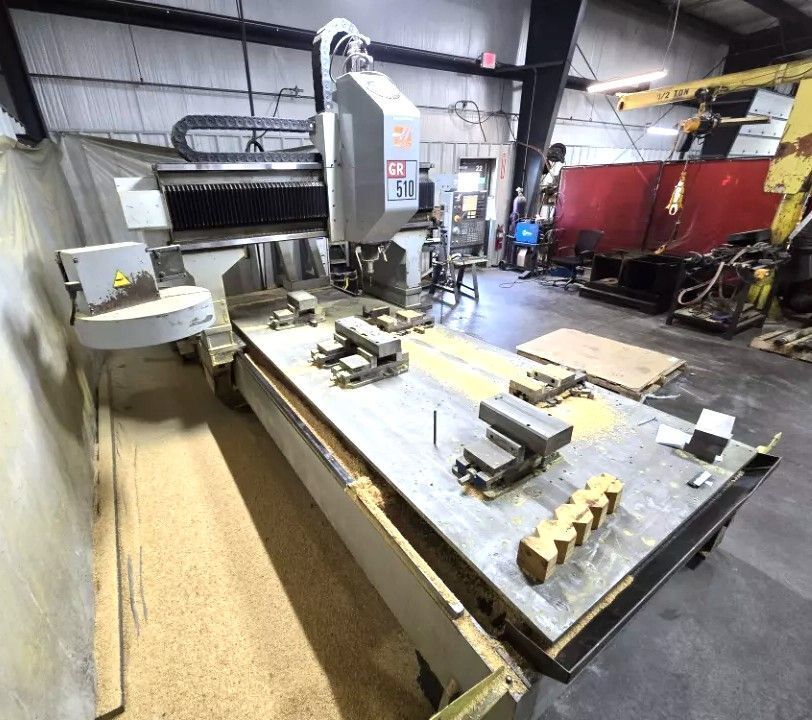 Haas #GR510, 3-Axis CNC Router, 121" X, 61" Y, 11" Z, 5' x 10' table, 15 HP, 8100 RPM, 20-station tool