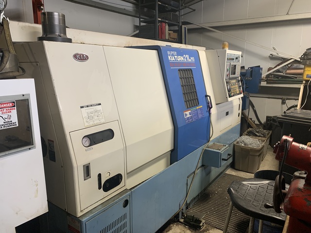 Kia #SK-21LM, CNC Lathe, 14" swing, 21" machining length, 14" turning diameter, 10" chuck, 3" bar, 10 HP