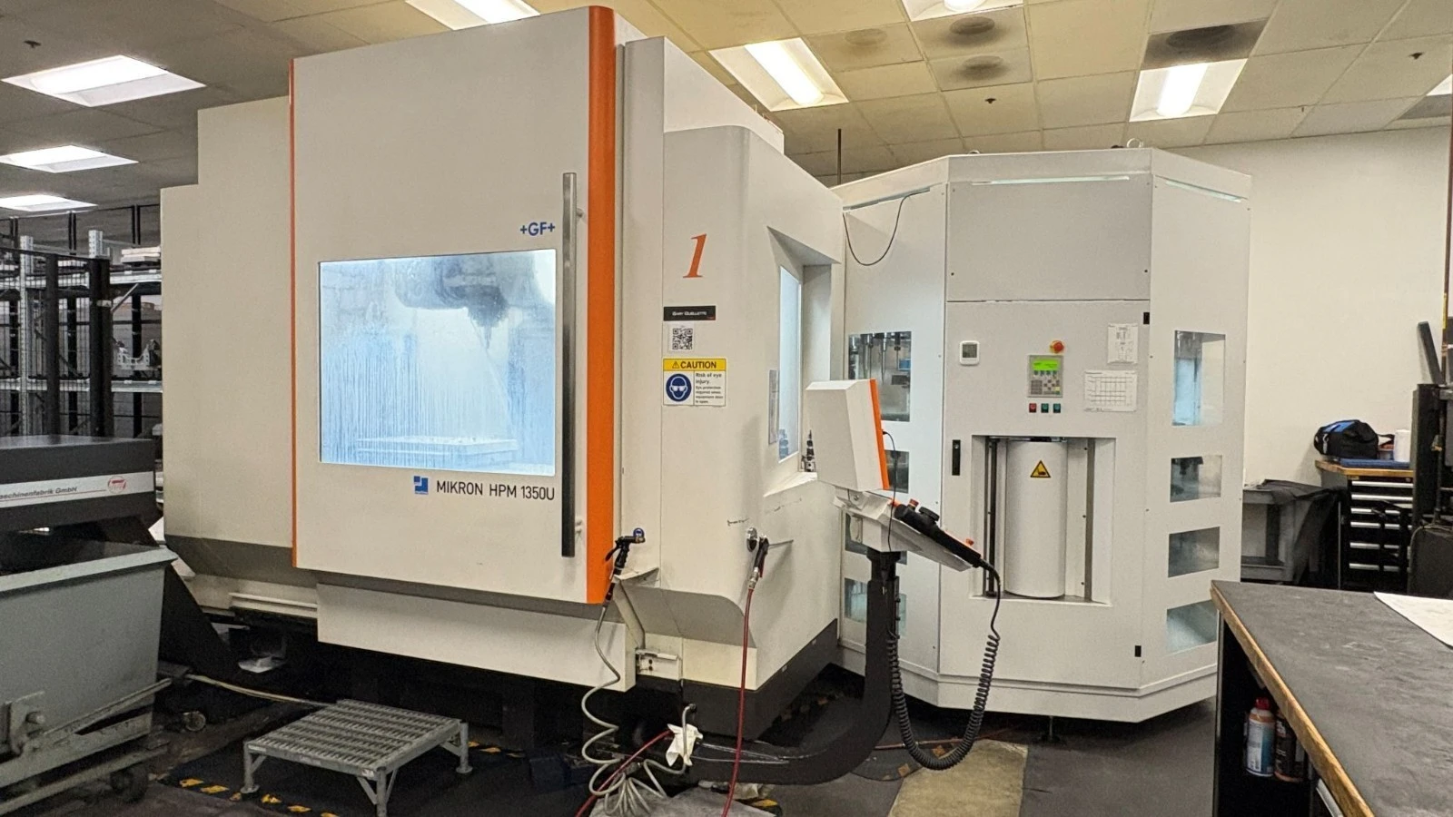 Mikron #HPM-1350U, 5-Axis CNC Vertical Machining Center, 53.1" X, 45.2" Y, 27.5" Z, 45.6 HP, 10000 RPM, 170