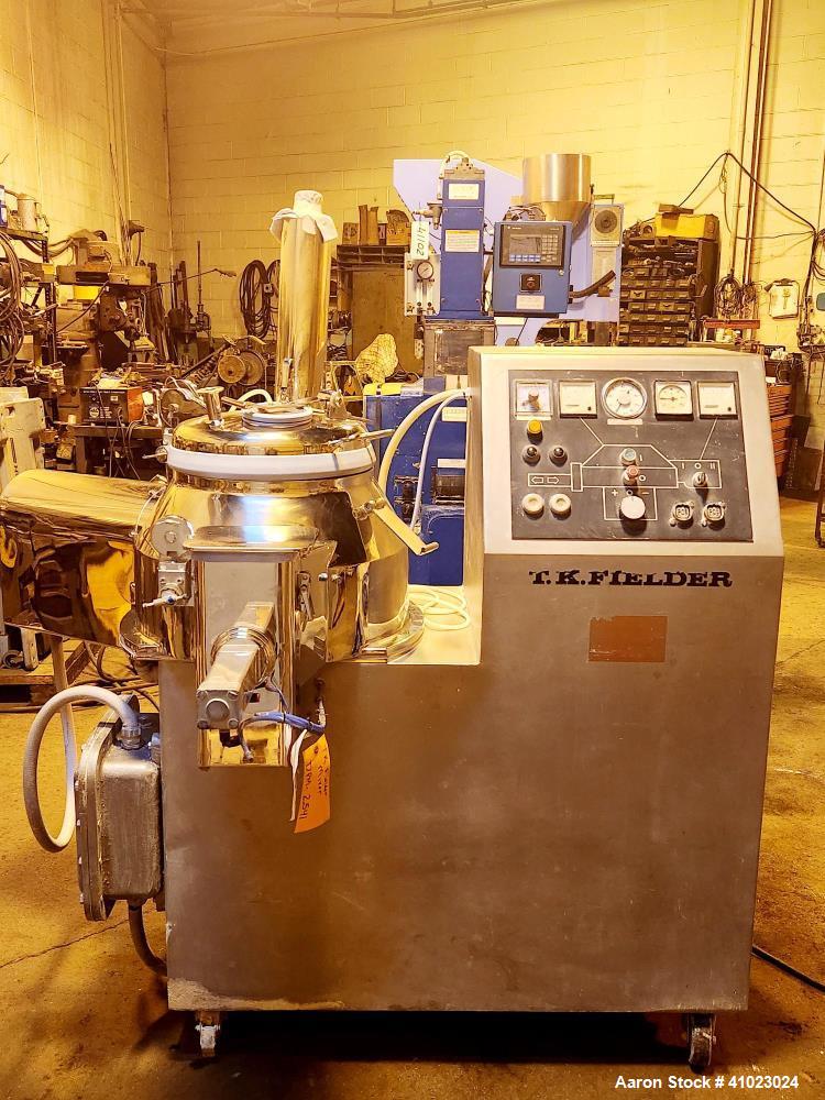 65 liter T.k. Fielder #PMA65-2GVI, High Shear Mixer Granulator, 50 liter working, jacketed Stainless Steel