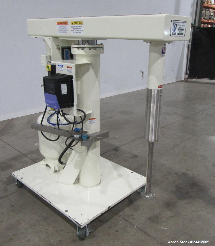 3 HP Ross #HSD-3, High Speed Disperser, 3 gallon working capacity, 5-1/4" diameter blade, 304 Stainless Steel