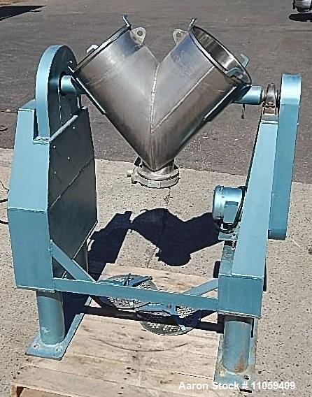 2 cu.ft. Patterson -Kelley, Twin Shell V-Blender, Stainless Steel pharmaceutical finish, 60 lbs./cu.ft., 3/4