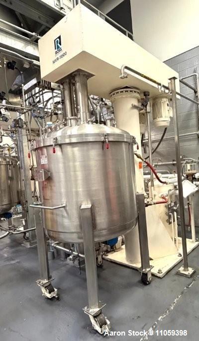 300 gallon Ross #CDA-300, Dual Shaft Vacuum Mixer, jacketed portable vessel, full vacuum @ 300°F, 50 psi