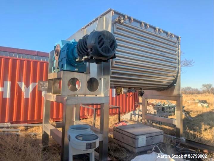 282 cu.ft. Double Ribbon Blender, 8,000 liter, 304 Stainless Steel, center bottom outlet, 47.94:1 gearbox, 75