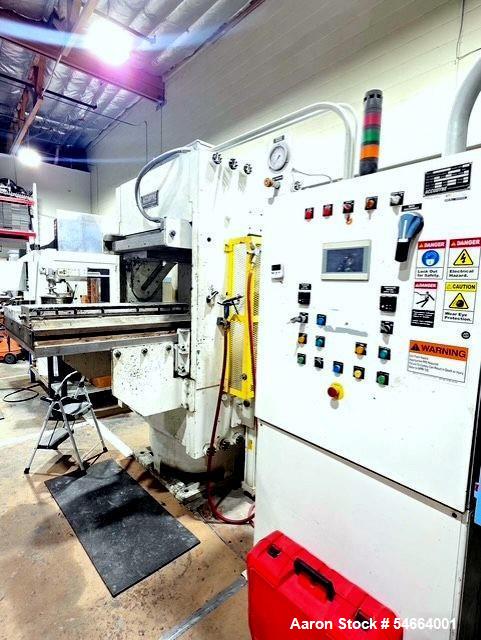 500 Ton, Accudyne, Heated Platen Hydraulic Shuttle Press, 36" x 36" platens, 20" stroke, 20" daylight