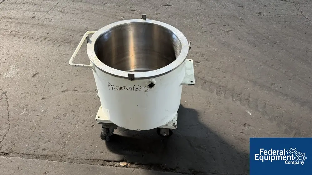 10 gallon Ross Mixing Can, Stainless Steel, jacketed, bottom discharge