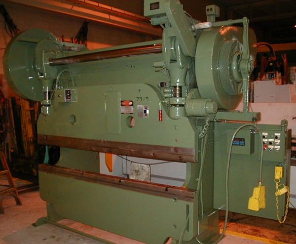 135 Ton, Cincinnati #5x6, mechanical press brake, 8' overall, 6' 6" between housing, 3" stroke, 5" ram adj.