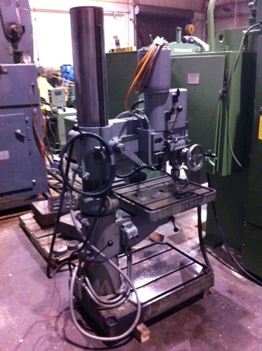 Arboga #ER-1830, radial arm drill press, 8" column, 24" x 20" adjustable tilting table, 24" x 24" base