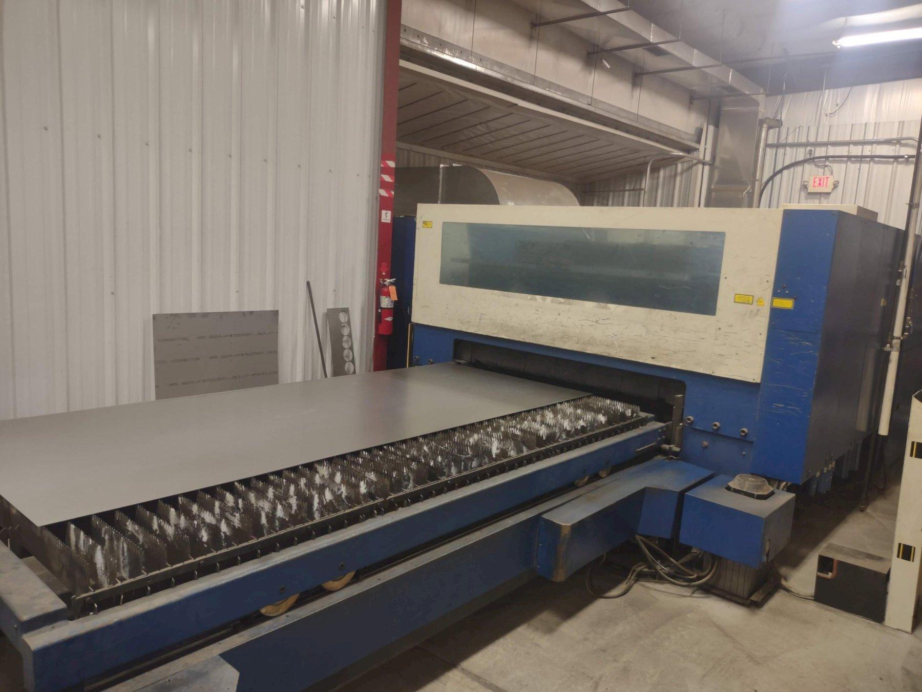 Trumpf #TC-L-3030 TLF, CNC Co2 laser, 4000 watt, 60" x 120" table, 118.11" X, 59.06" Y, 4.53" Z, .787" max