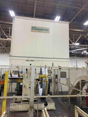 600 Ton, Minster #E2-600-84x54, eccentric straight side press, 8" stroke, 35.8" Shut Height, 10" adj., 84" x